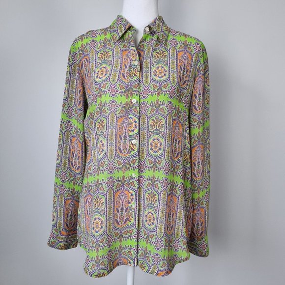 Chaps EST 1978 Women's Print Shirt Size M - Picture 2 of 12